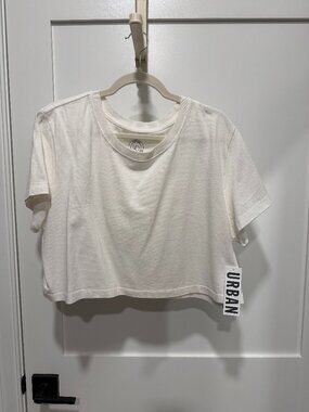 Urban Outfitters White Crop T-shirt